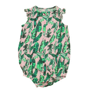 Egg Girls Green | Pink Romper size: 9 Months